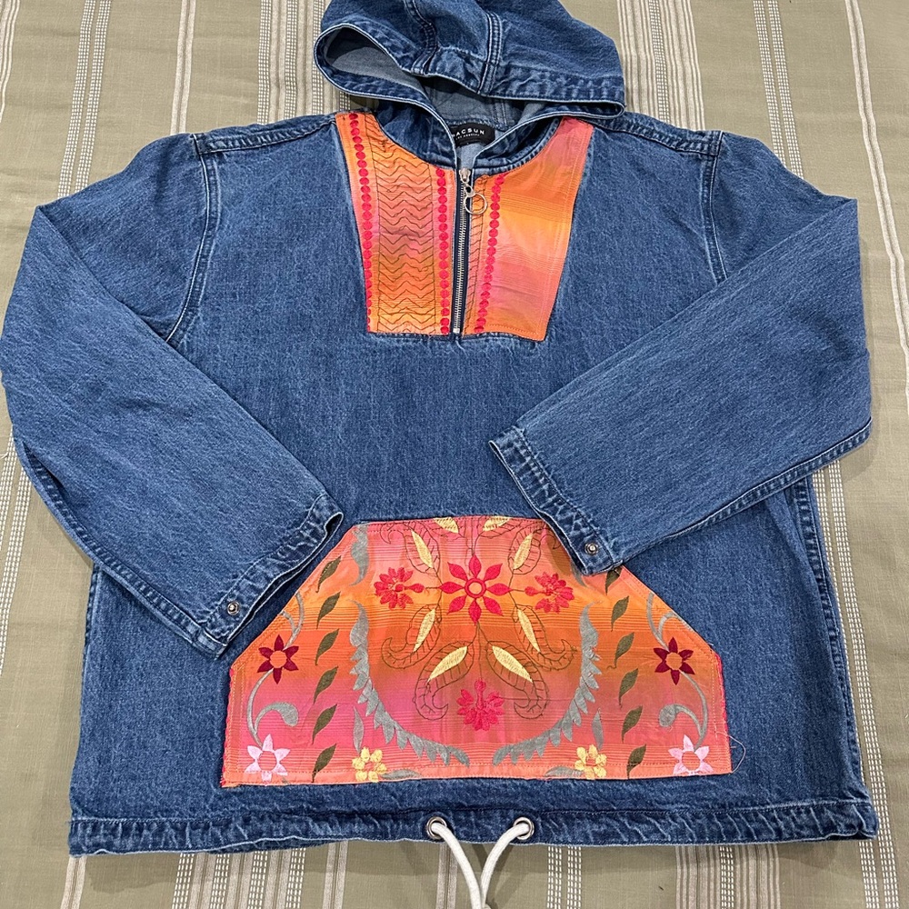 Pacsun Denim Jacket with Vibrant Accents